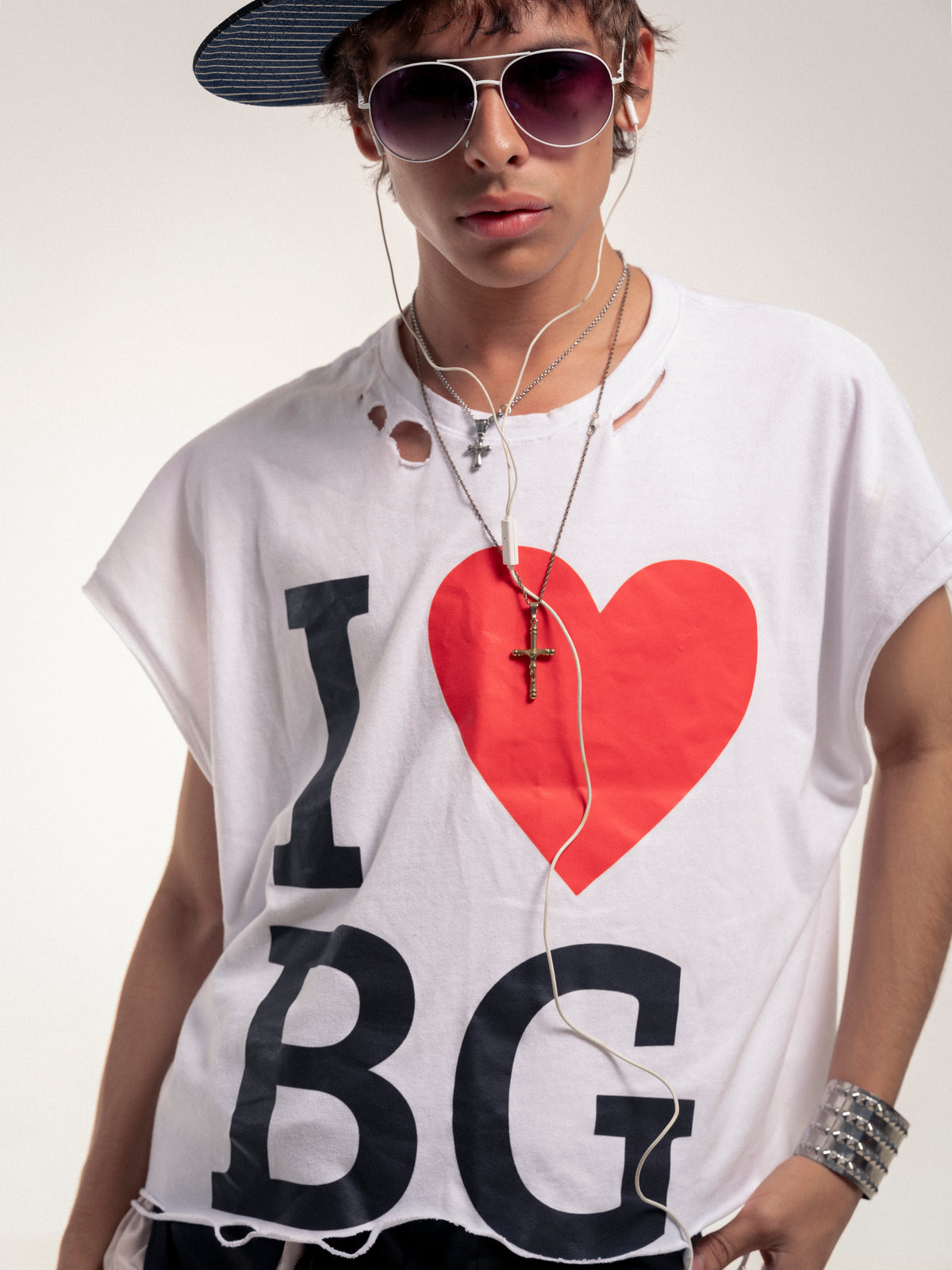 I LOVE BG CUTTED TEE