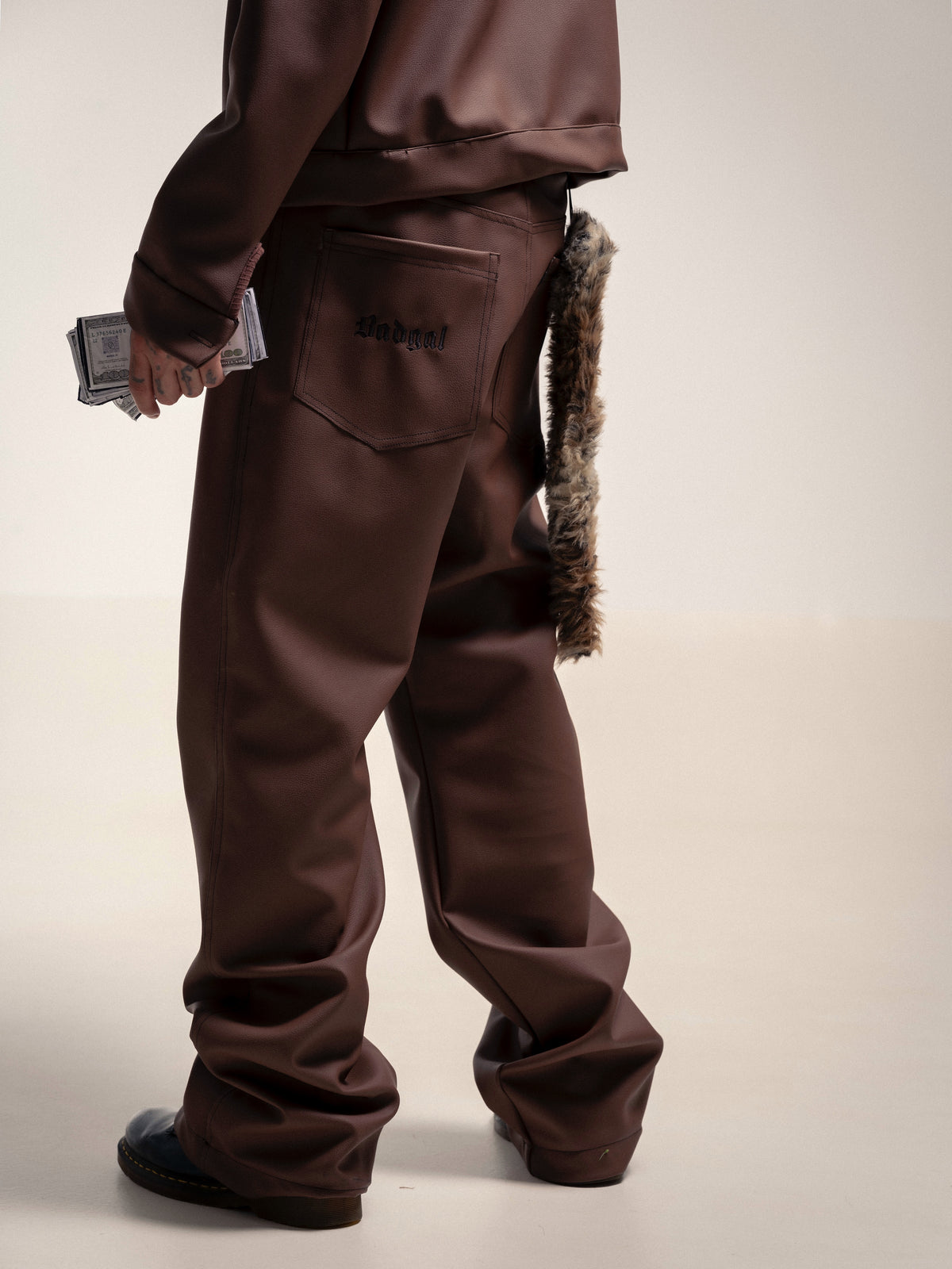 BROWN LEATHER PANTS